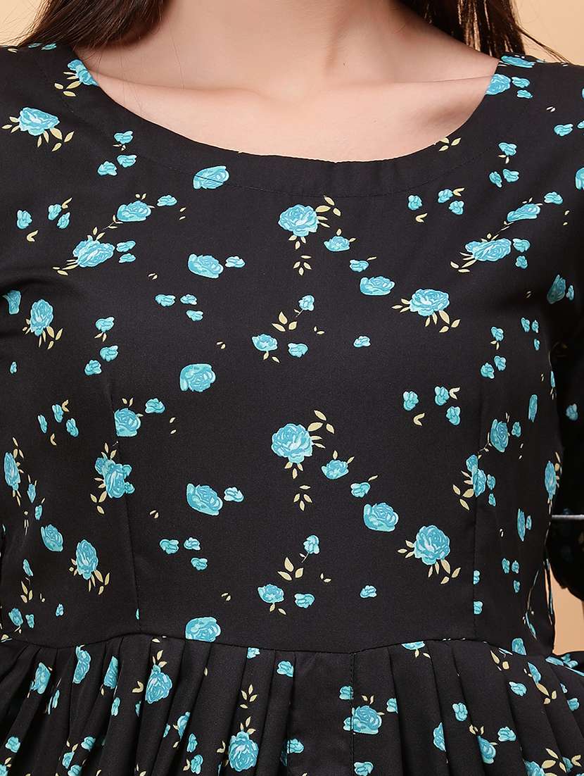 women printed short sleeves asymmetric dress - 22594150 -  Standard Image - 1