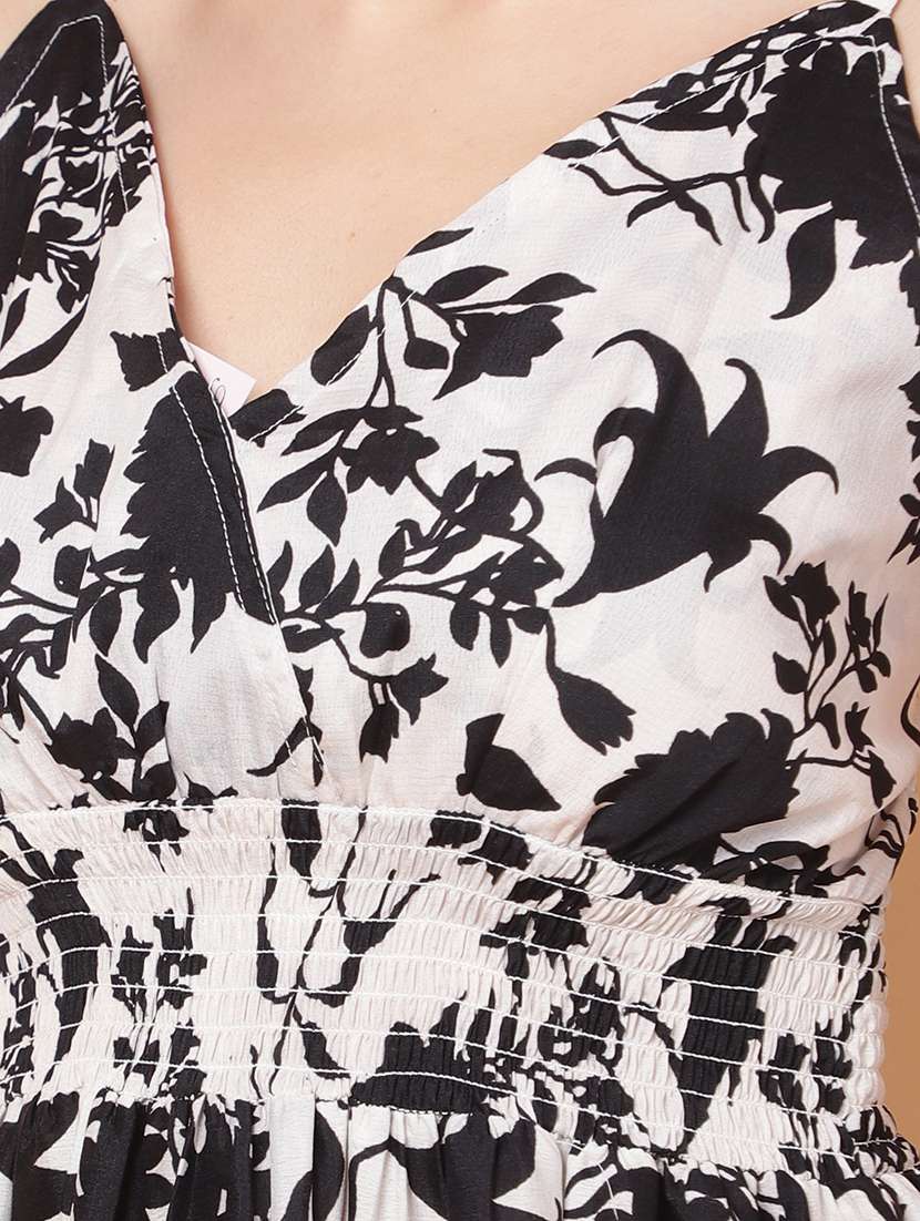 women printed sleeveless tiered dress - 22594168 -  Standard Image - 1