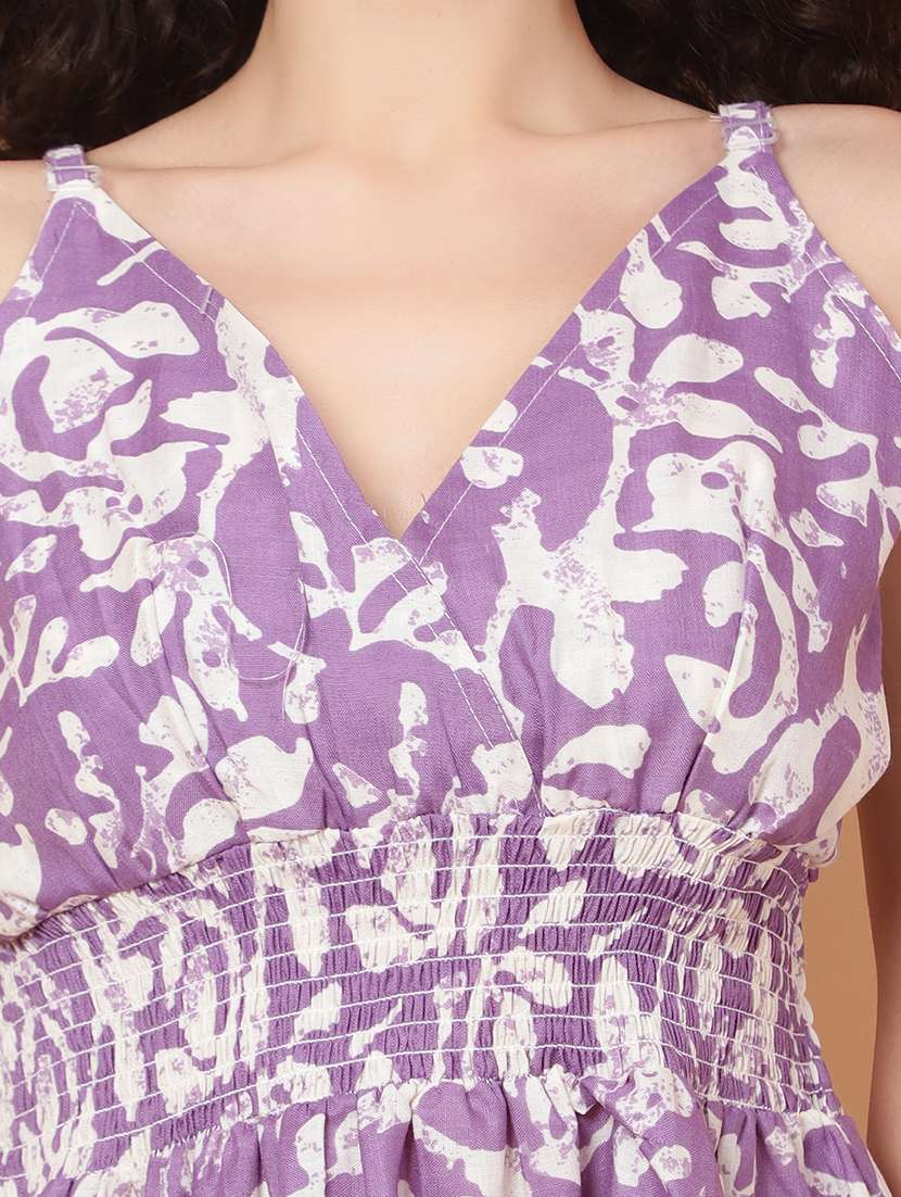 Women Printed Sleeveless Tiered Dress - 22594171 -  Standard Image - 1
