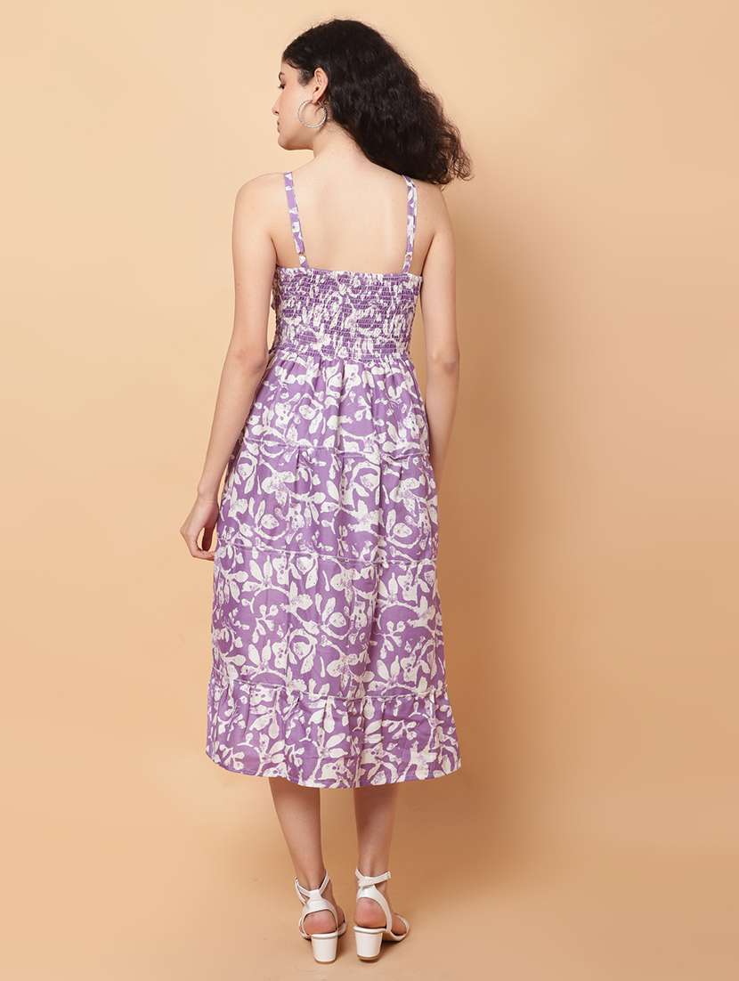 Women Printed Sleeveless Tiered Dress - 22594171 -  Standard Image - 4