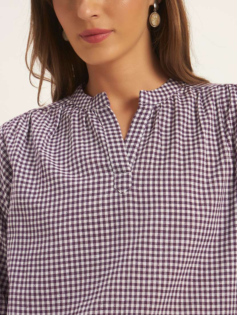 women printed three quarter sleeves regular top - 22594187 -  Standard Image - 1