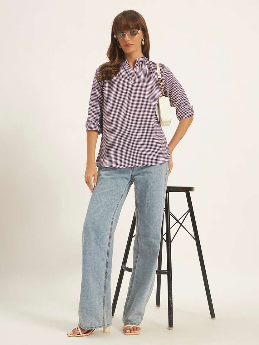 women printed three quarter sleeves regular top - 22594187 -  Standard Image - 4