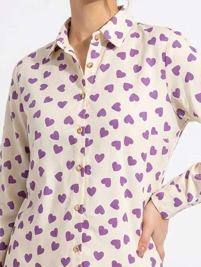women printed long sleeves regular shirt - 22594203 -  Standard Image - 1
