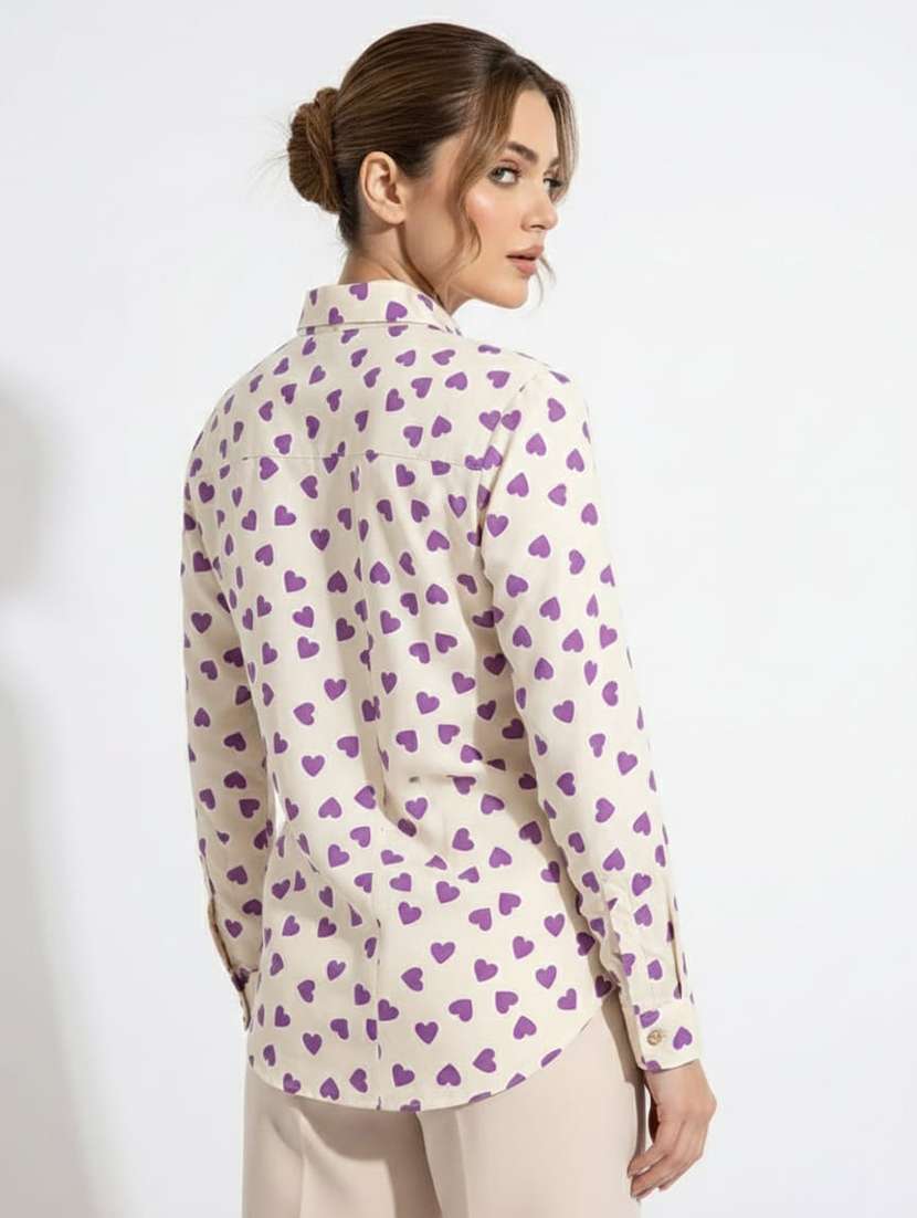 women printed long sleeves regular shirt - 22594203 -  Standard Image - 4