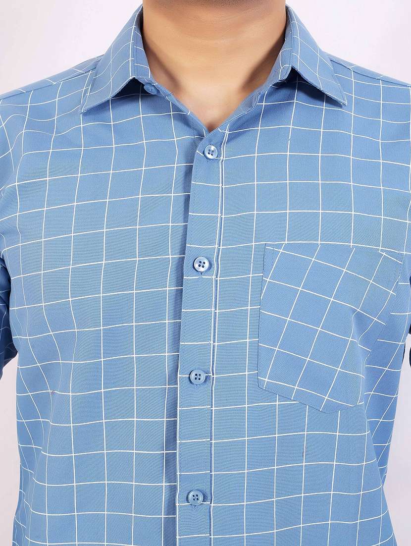 men checkered long sleeve regular fit casual shirt - 22594256 -  Standard Image - 1