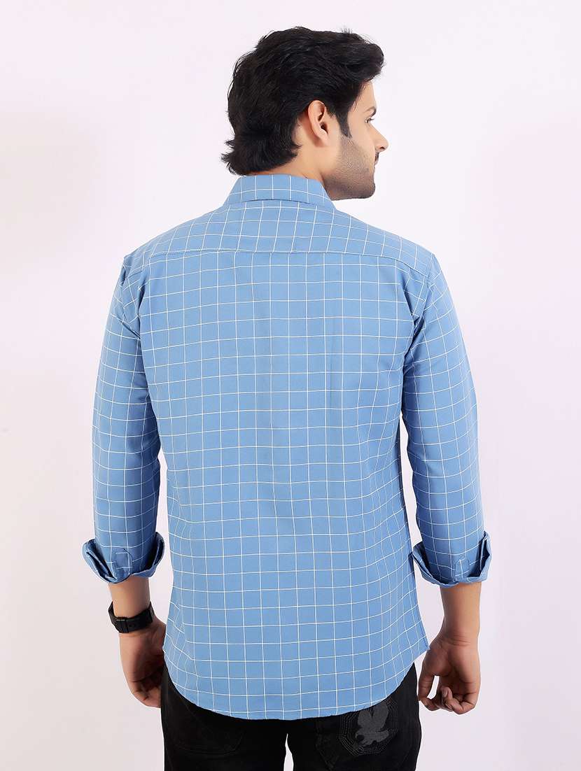 men checkered long sleeve regular fit casual shirt - 22594256 -  Standard Image - 4