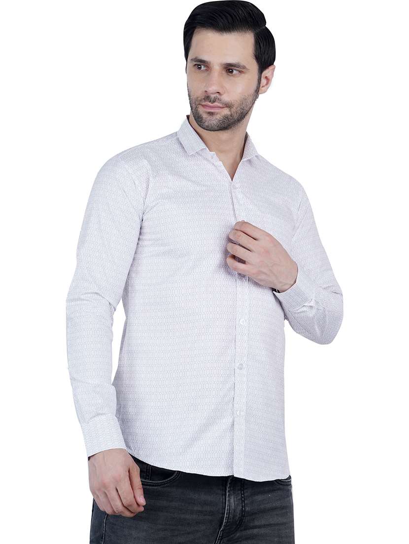 men printed long sleeve regular fit casual shirt - 22594285 -  Standard Image - 1