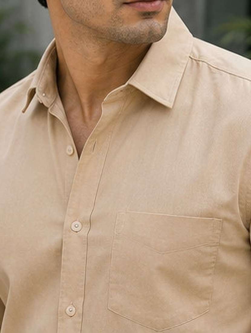 Men Solid Long Sleeve Regular Fit Casual Shirt - 22594306 -  Standard Image - 1