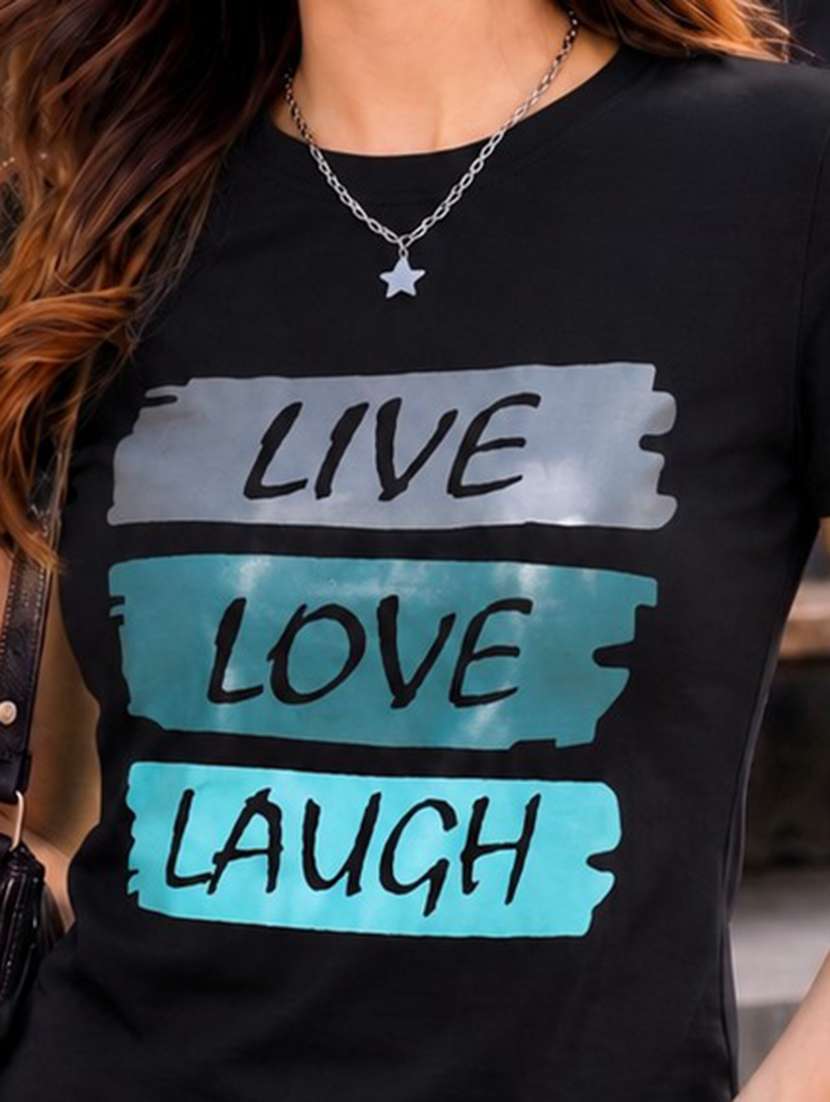 women printed short sleeve regular fit t-shirt - 22594501 -  Standard Image - 1
