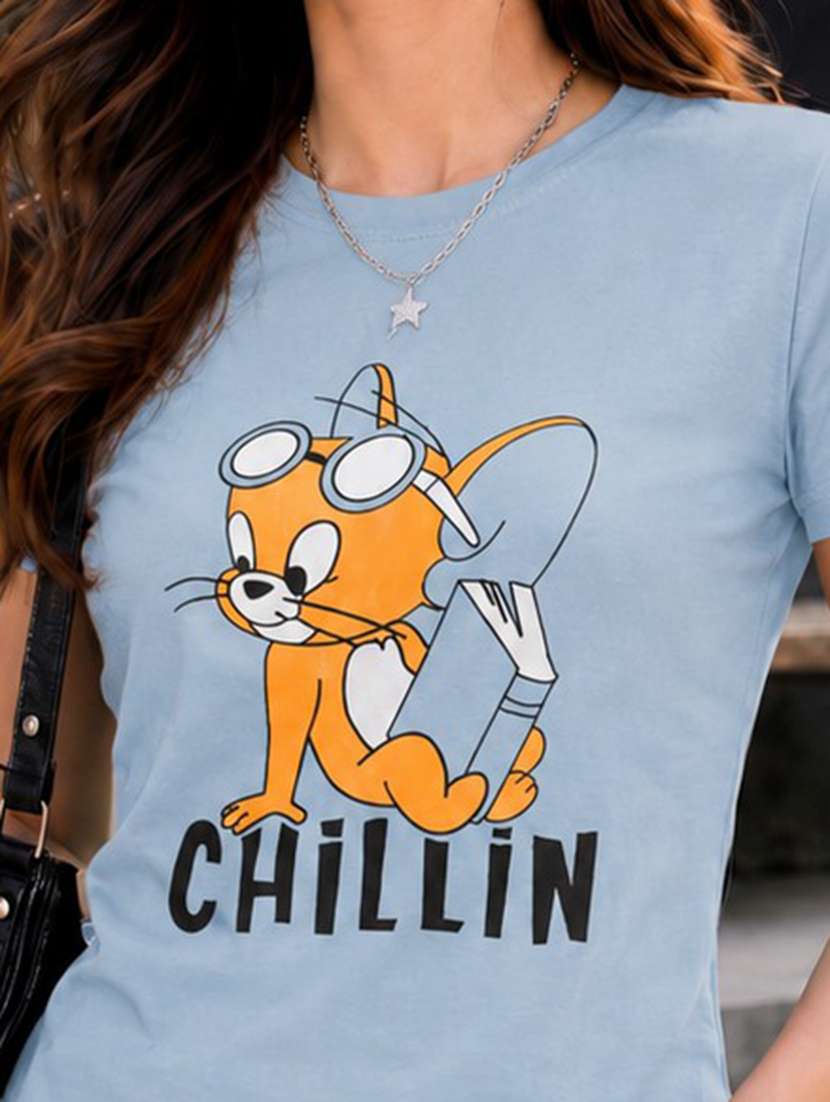 women printed short sleeve regular fit t-shirt - 22594516 -  Standard Image - 1