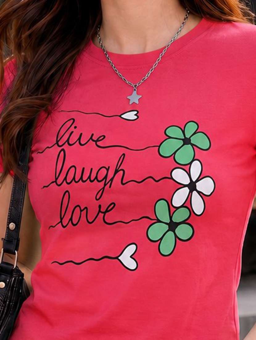 women printed short sleeve regular fit t-shirt - 22594523 -  Standard Image - 1