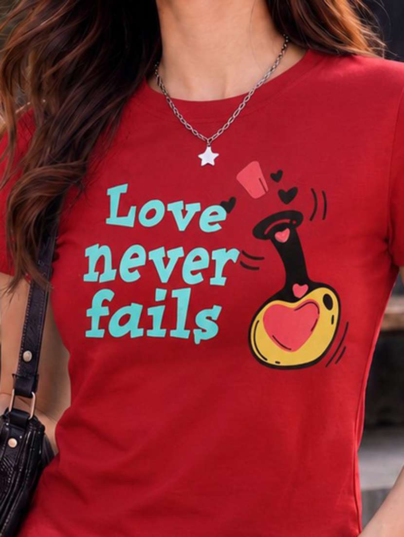 women printed short sleeve regular fit t-shirt - 22594526 -  Standard Image - 1