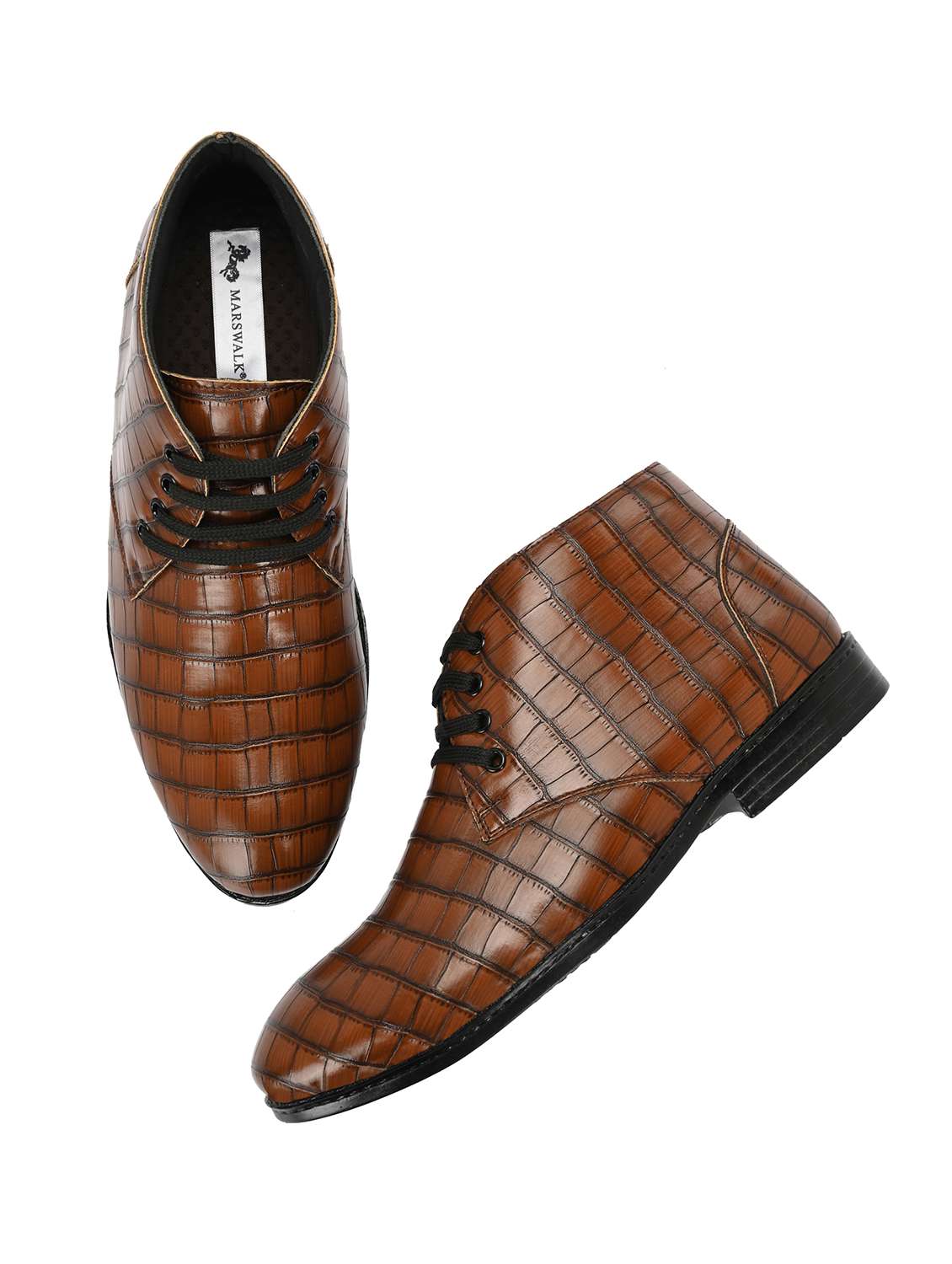 men textured lace up boots - 22594527 -  Standard Image - 1