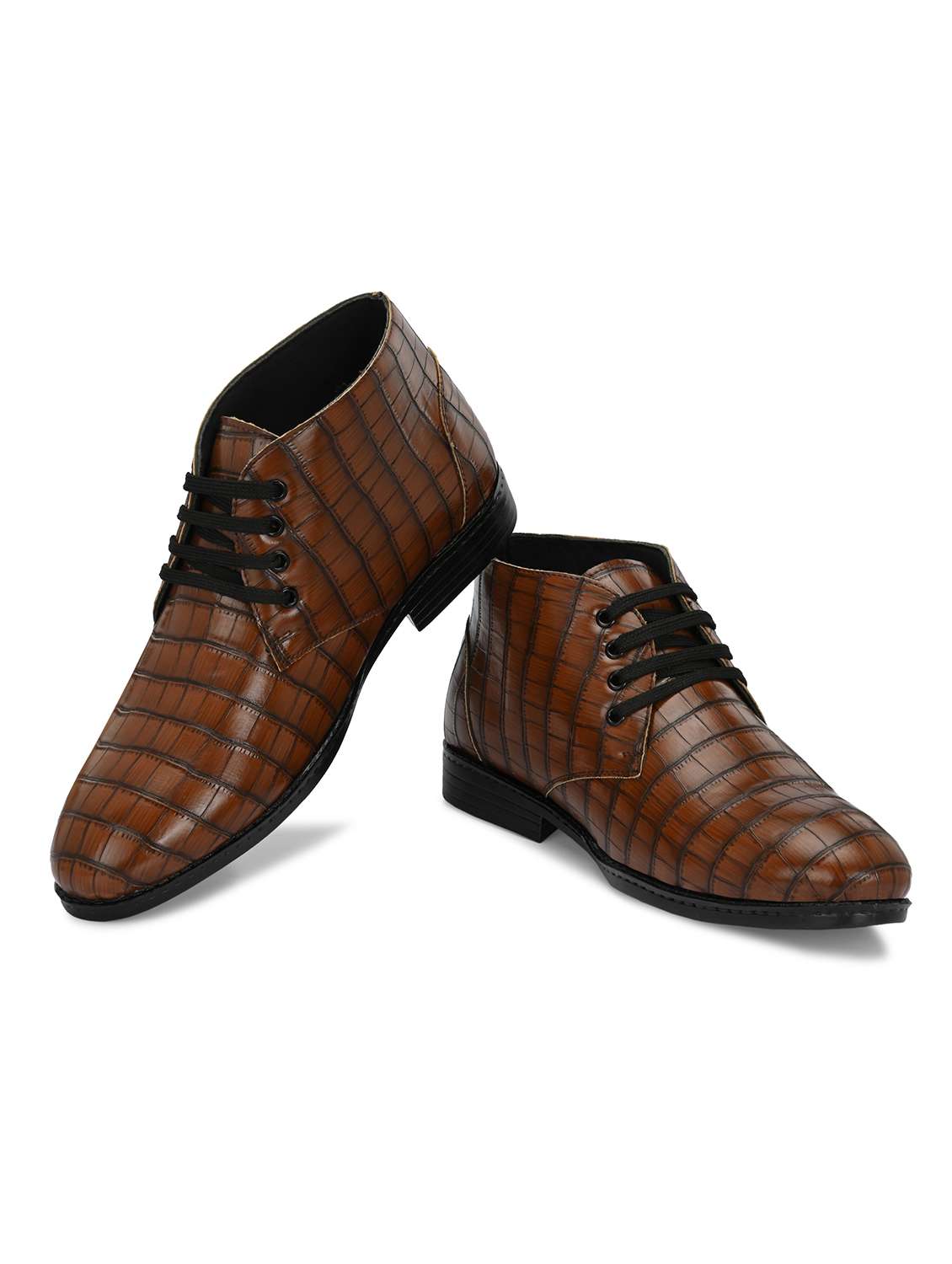 men textured lace up boots - 22594527 -  Standard Image - 4