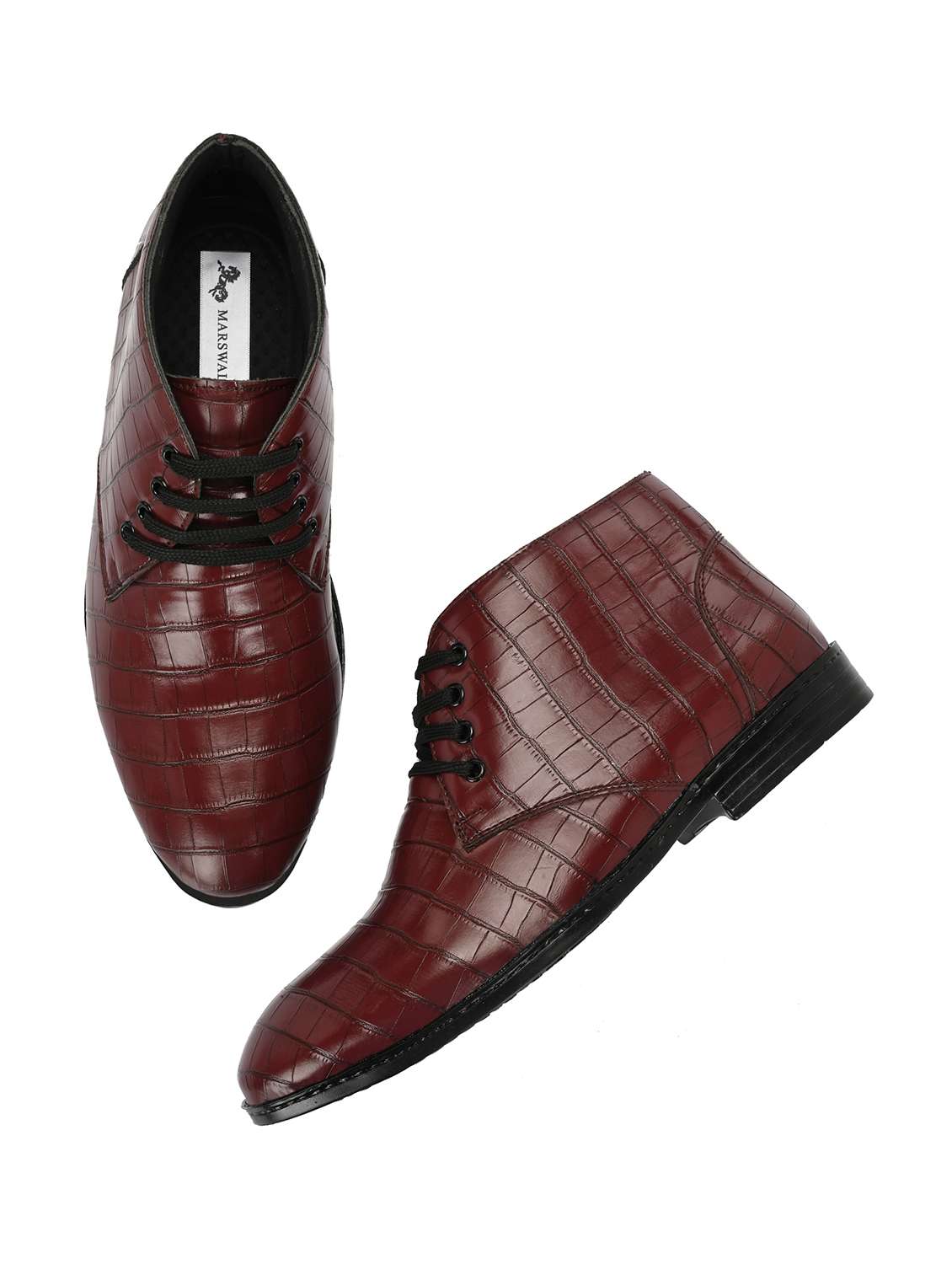 men textured lace up boots - 22594528 -  Standard Image - 1