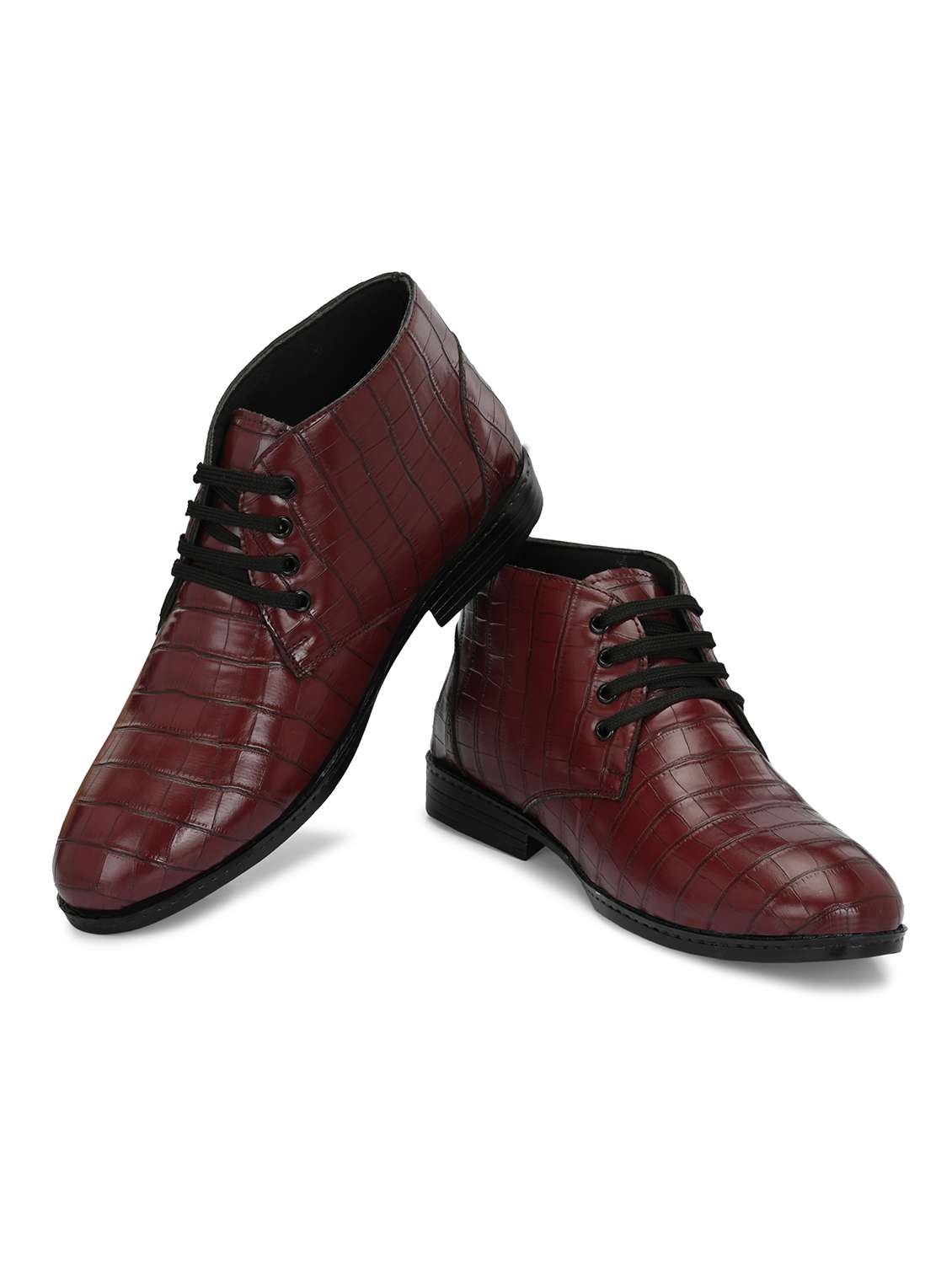 men textured lace up boots - 22594528 -  Standard Image - 4