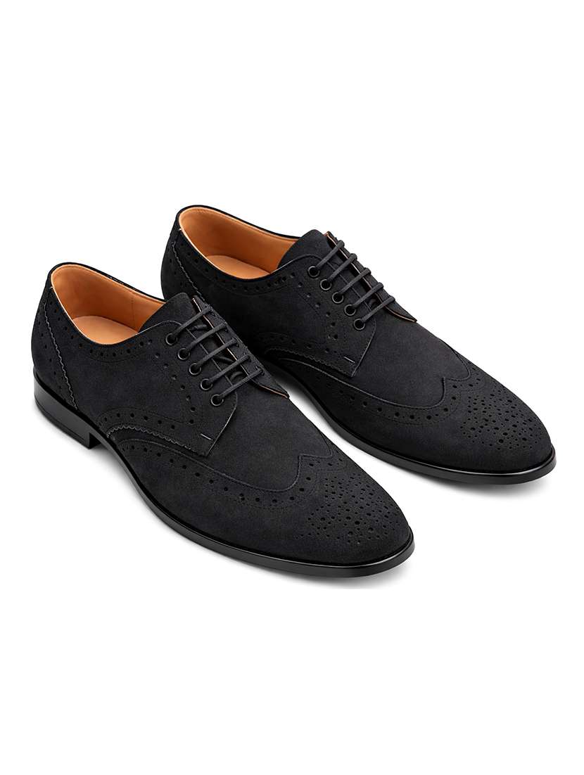 men textured lace up derby shoes - 22594530 -  Standard Image - 1
