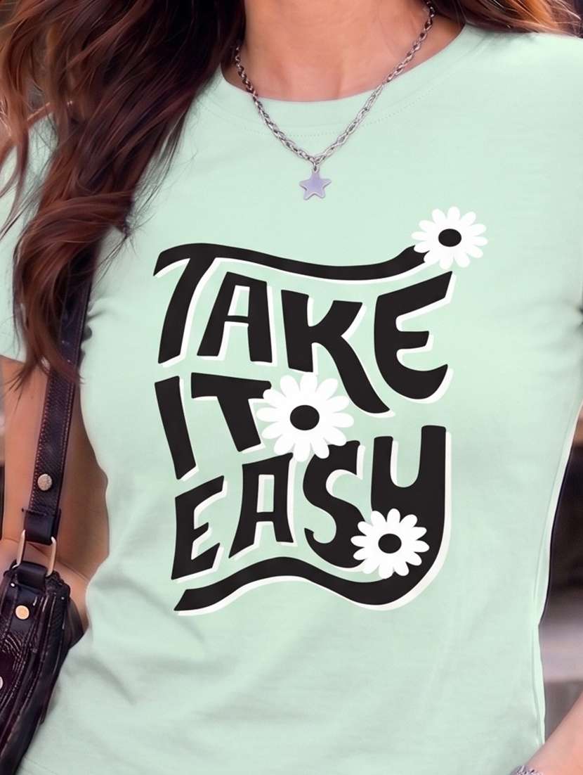 women printed short sleeve regular fit t-shirt - 22594539 -  Standard Image - 1