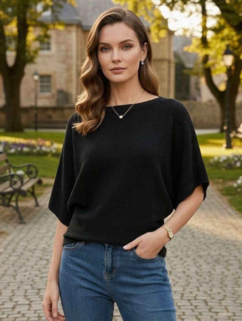 women self design kimono sleeves regular top - 22594546 -  Standard Image - 1