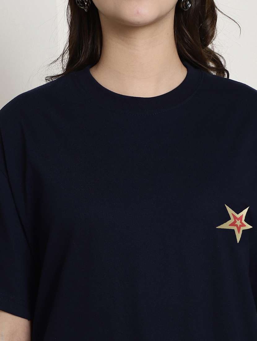women printed short sleeve oversized t-shirt - 22594588 -  Standard Image - 1