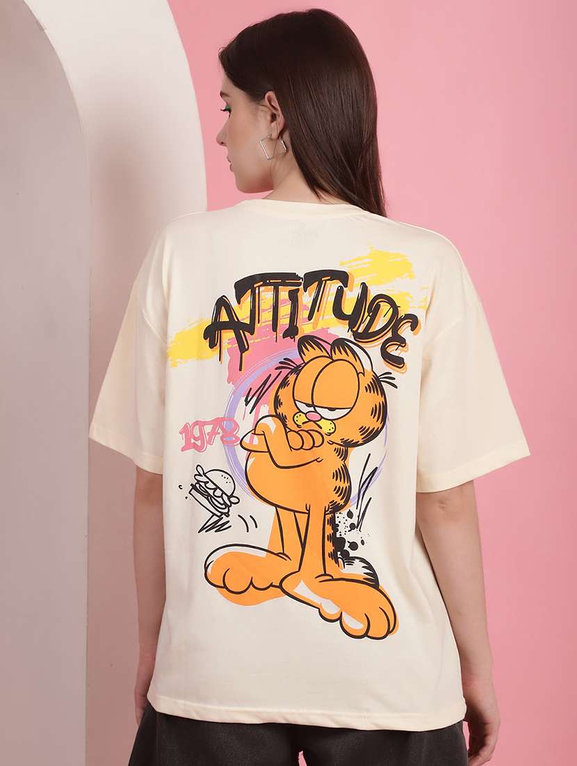 women printed short sleeve oversized t-shirt - 22594597 -  Standard Image - 4