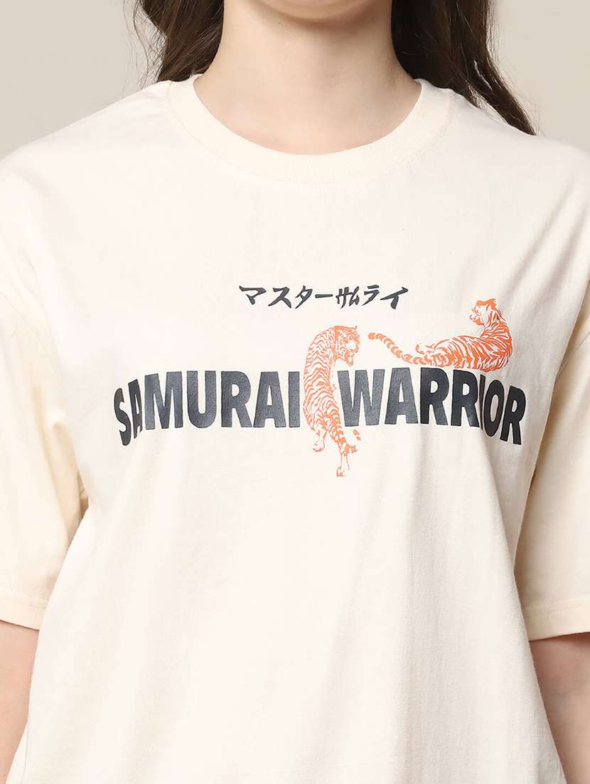 women printed short sleeve oversized t-shirt - 22594605 -  Standard Image - 1