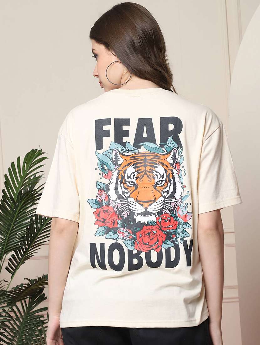 women printed short sleeve oversized t-shirt - 22594605 -  Standard Image - 4