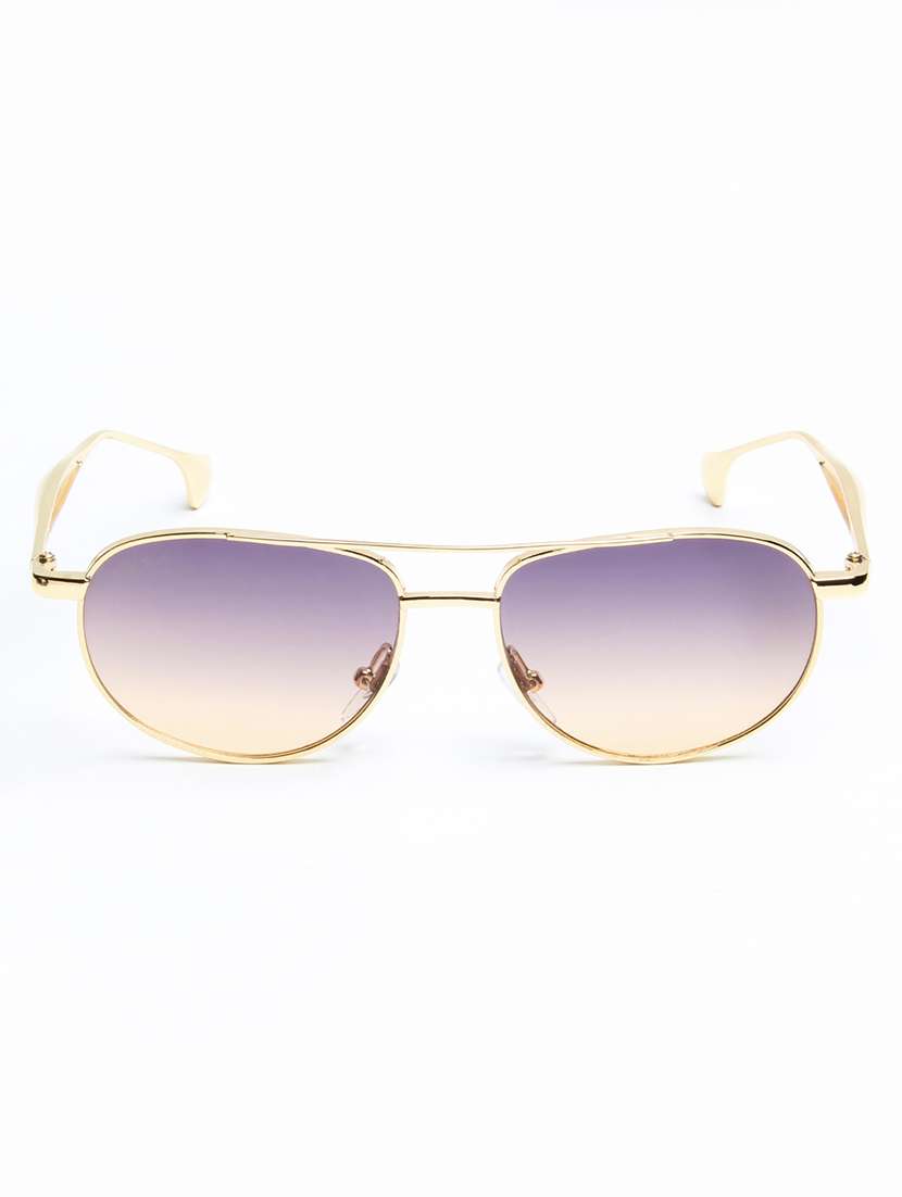 men gold full rim aviator sunglasses - 22594673 -  Standard Image - 1