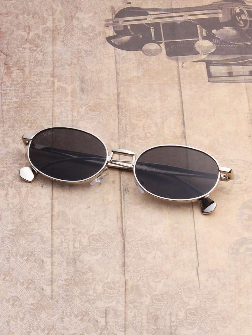 men grey oval sunglasses 