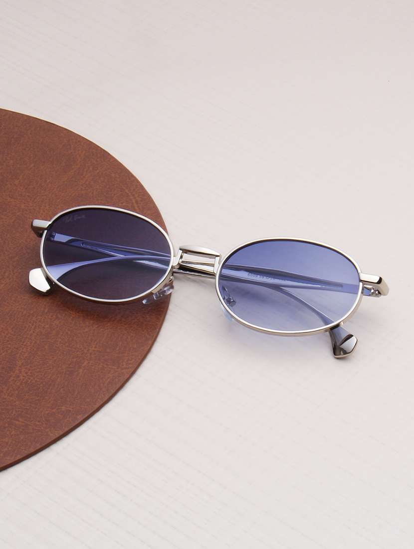 men oval frame full rim sunglasses 