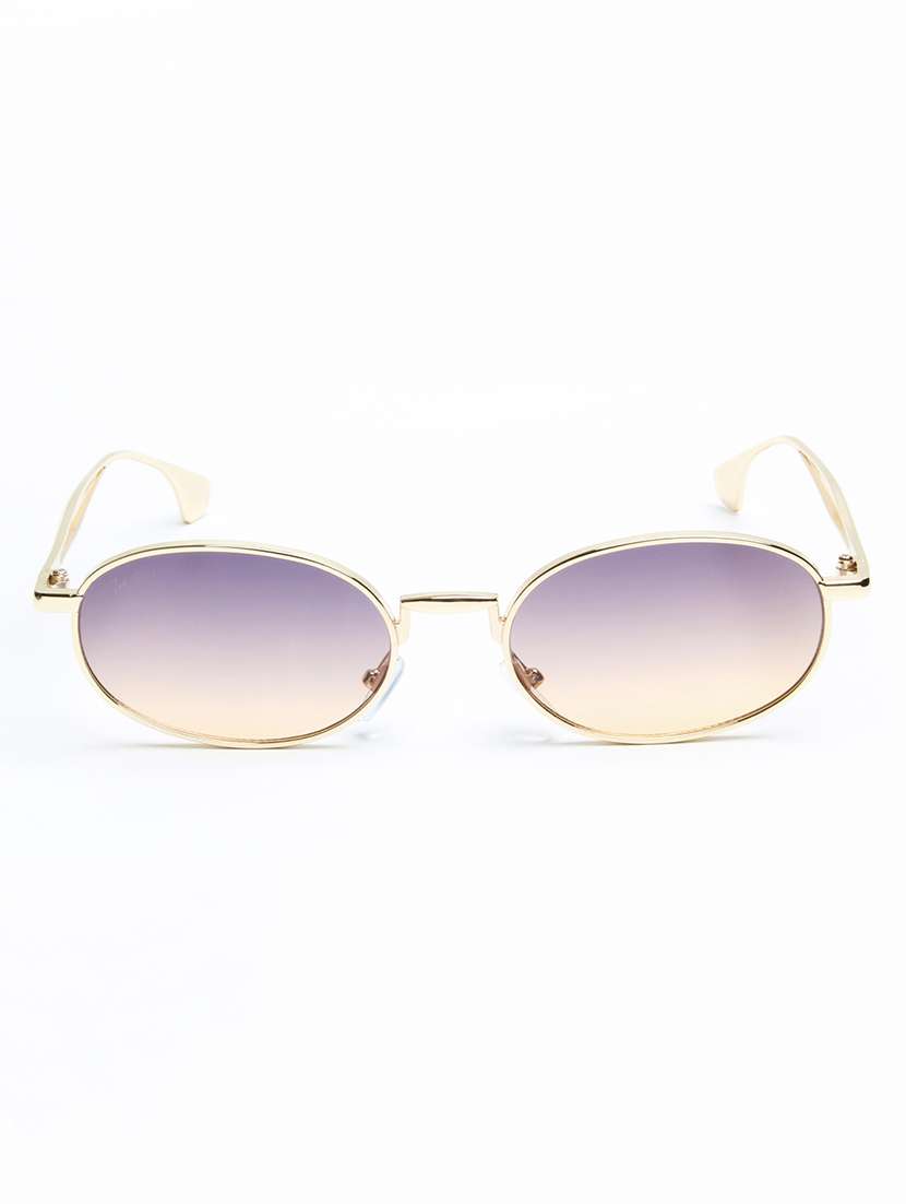 men oval frame metal sunglasses - 22594680 -  Standard Image - 1