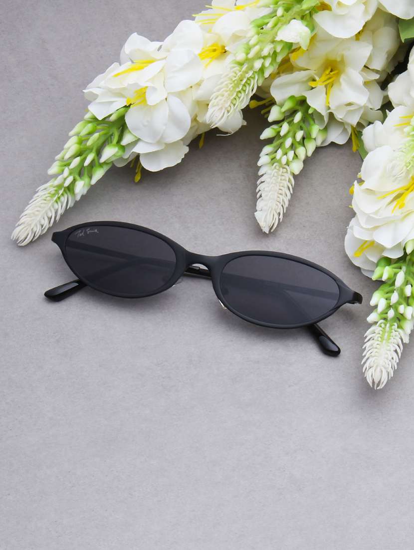 women oval frame full rim sunglasses