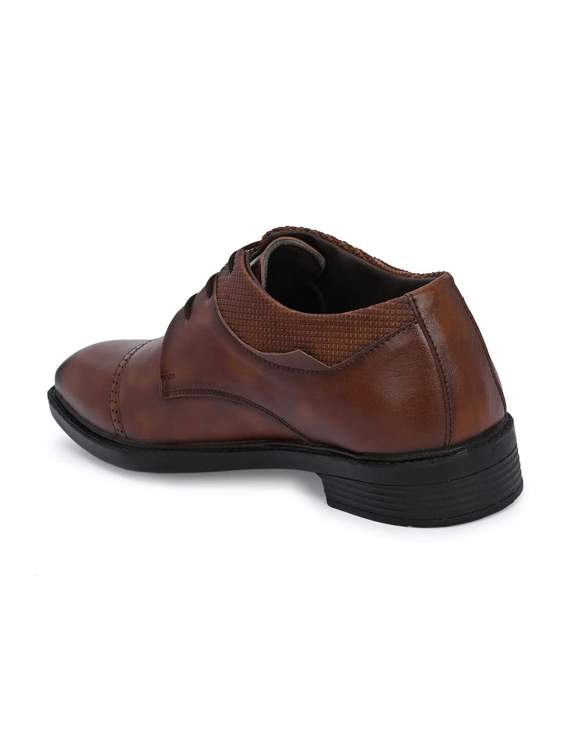 Men Brown Lace-up Derby - 22594696 -  Standard Image - 4