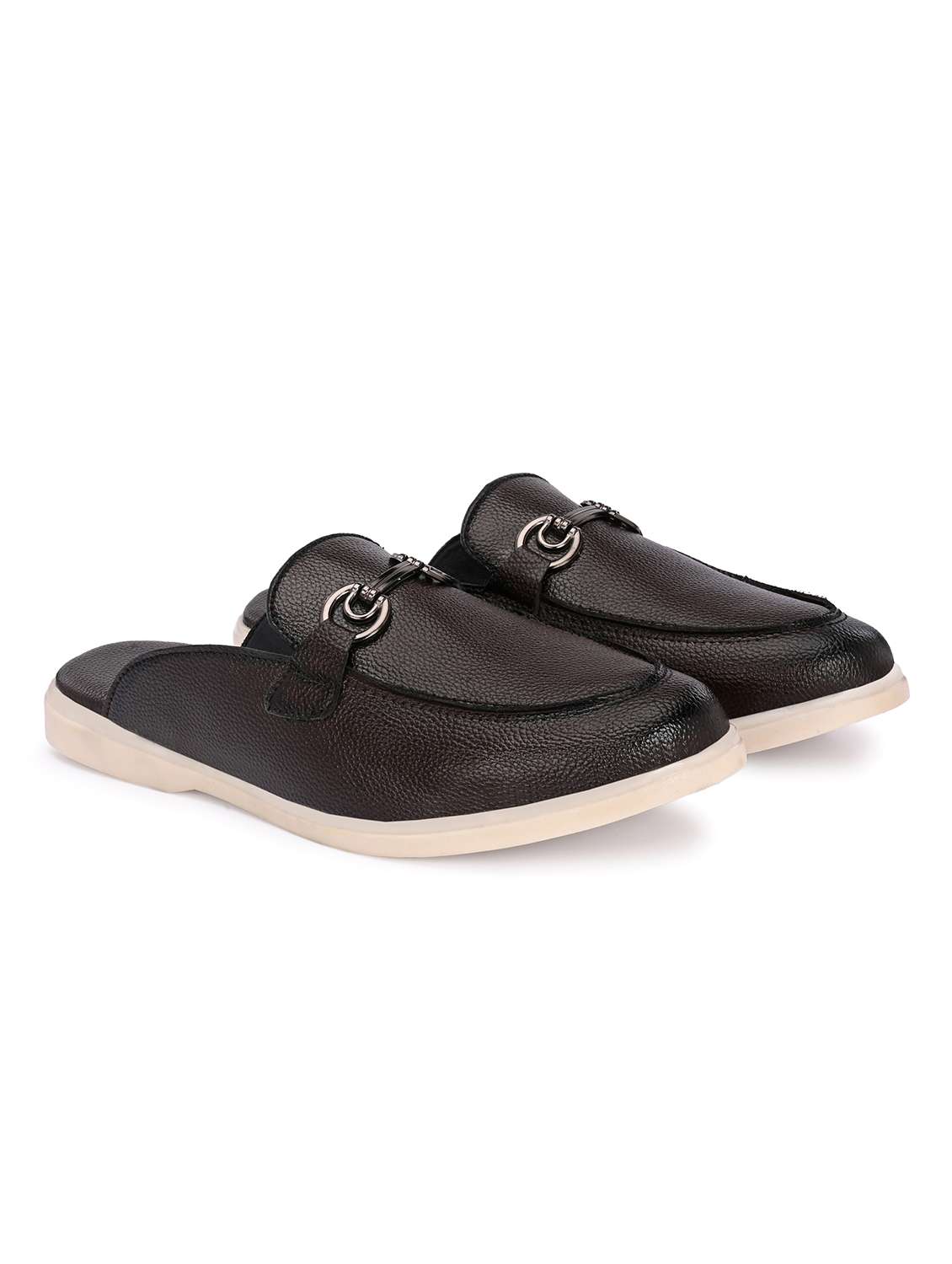 Men Solid Slip On Mule - 22594701 -  Standard Image - 1