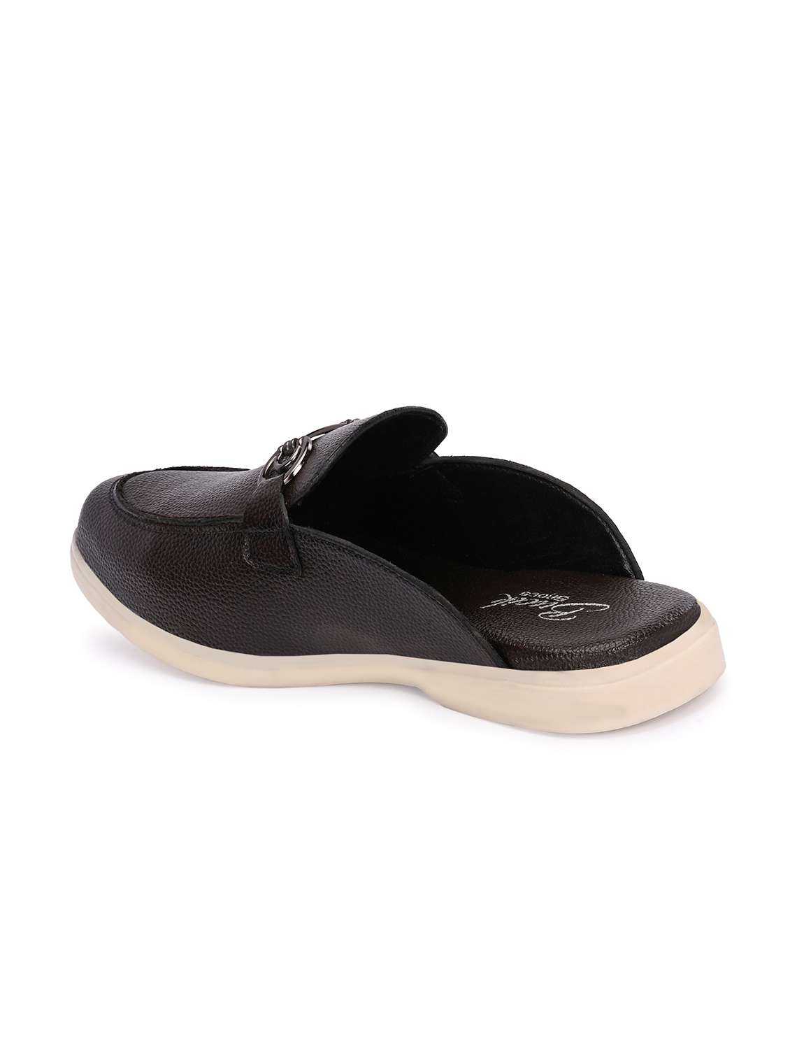 Men Solid Slip On Mule - 22594701 -  Standard Image - 4