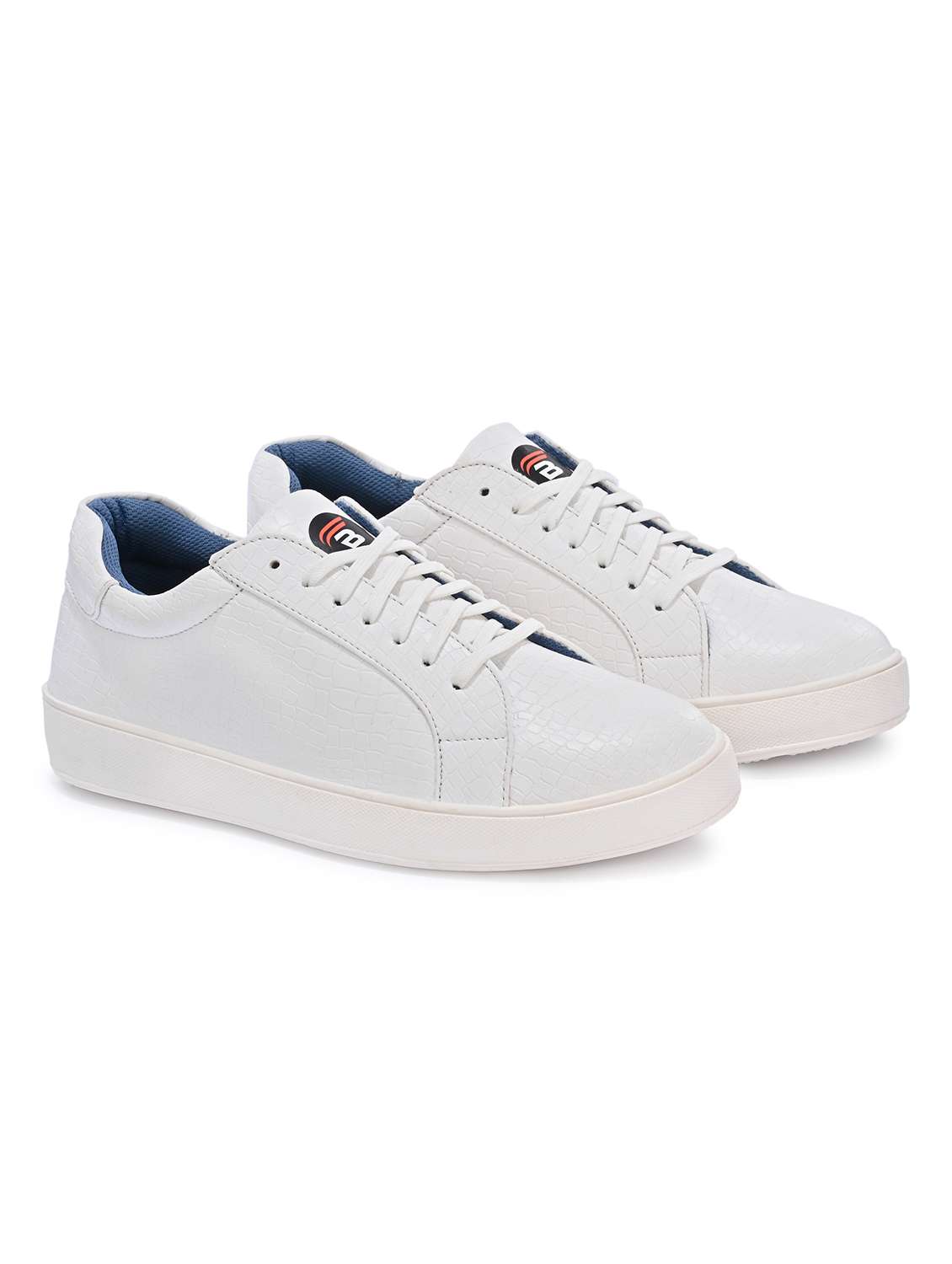 Men White Lace Up Sneaker - 22594711 -  Standard Image - 1