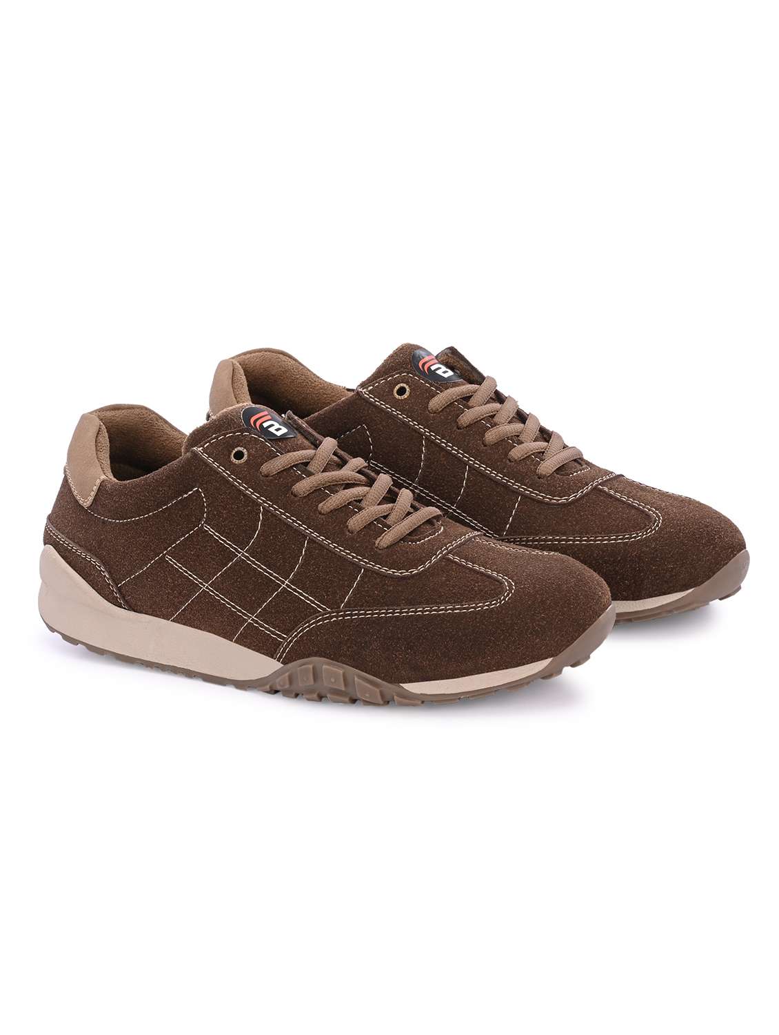 men brown lace up sneaker - 22594715 -  Standard Image - 1
