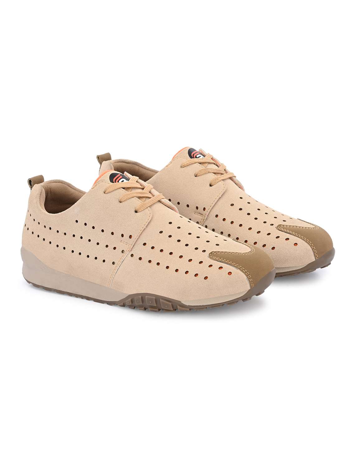 men beige lace up sneaker - 22594717 -  Standard Image - 1