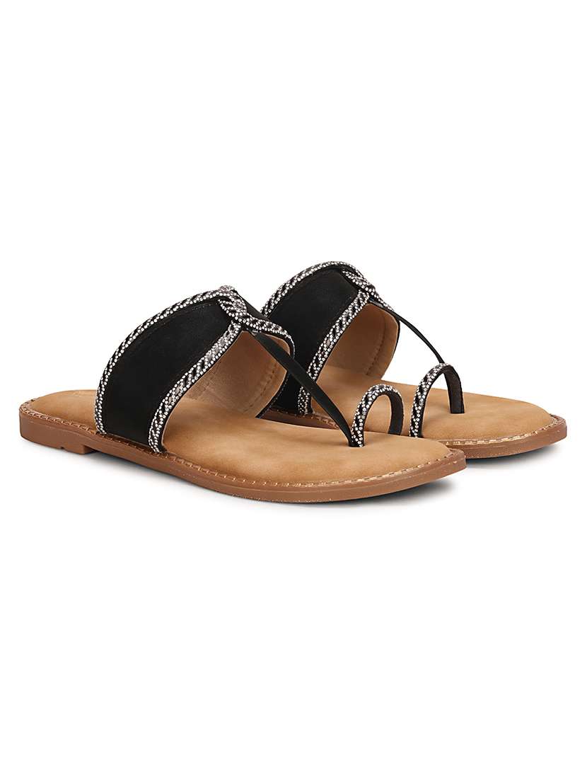 women embellished one toe flats - 22594768 -  Standard Image - 1