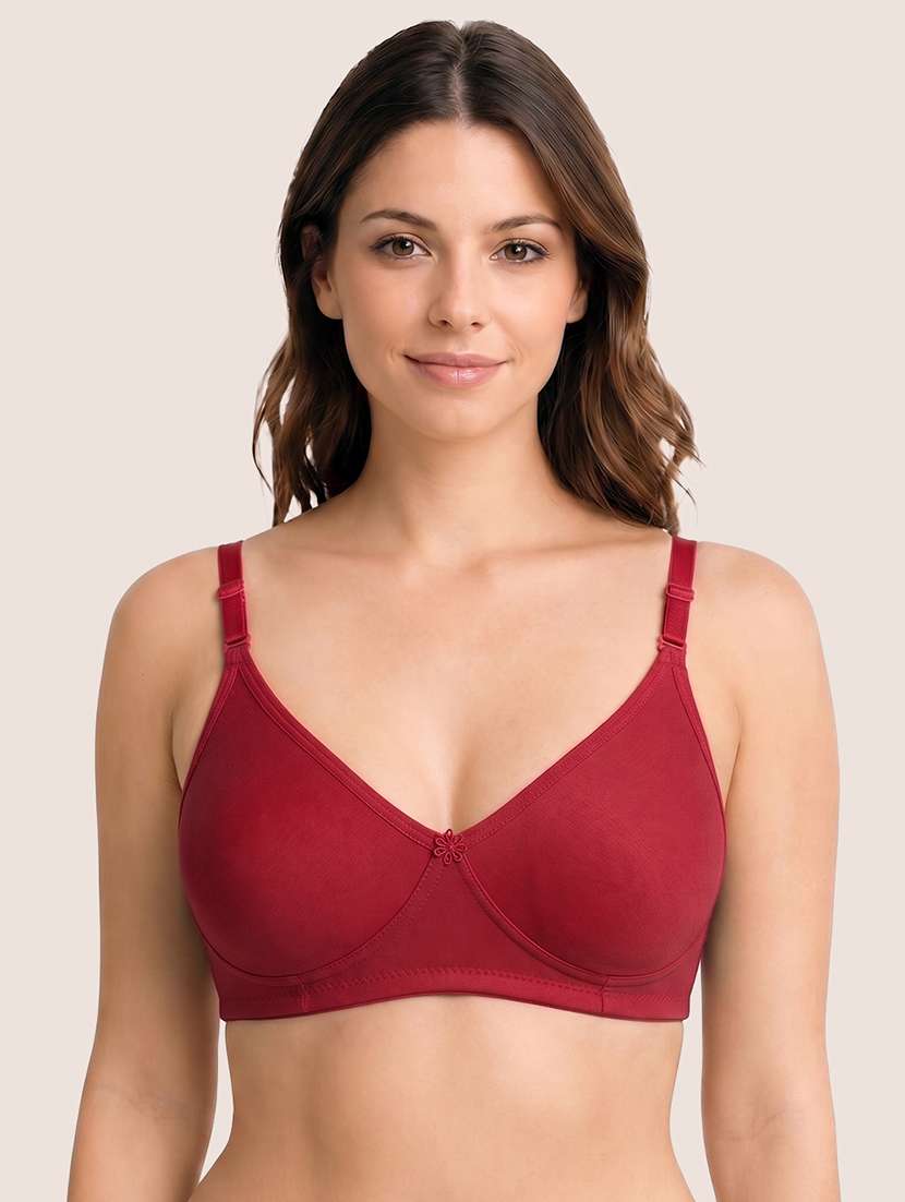 women pack of 2 solid full coverage regular bra - 22594855 -  Standard Image - 1