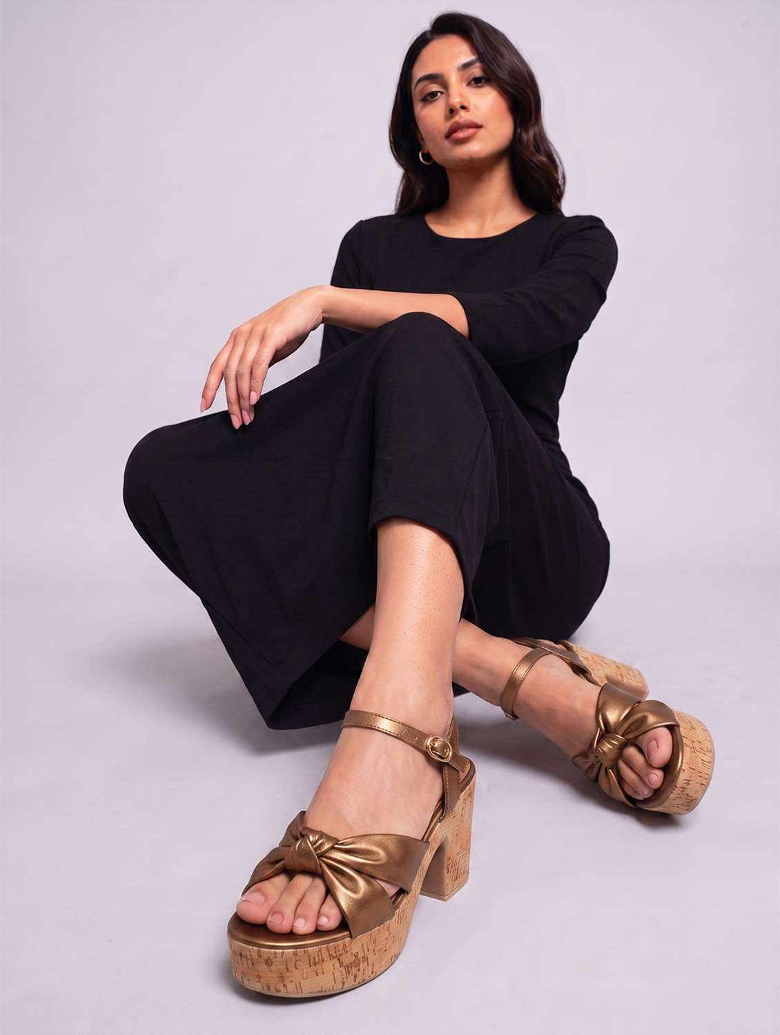 women solid ankle strap sandal - 22594891 -  Standard Image - 4