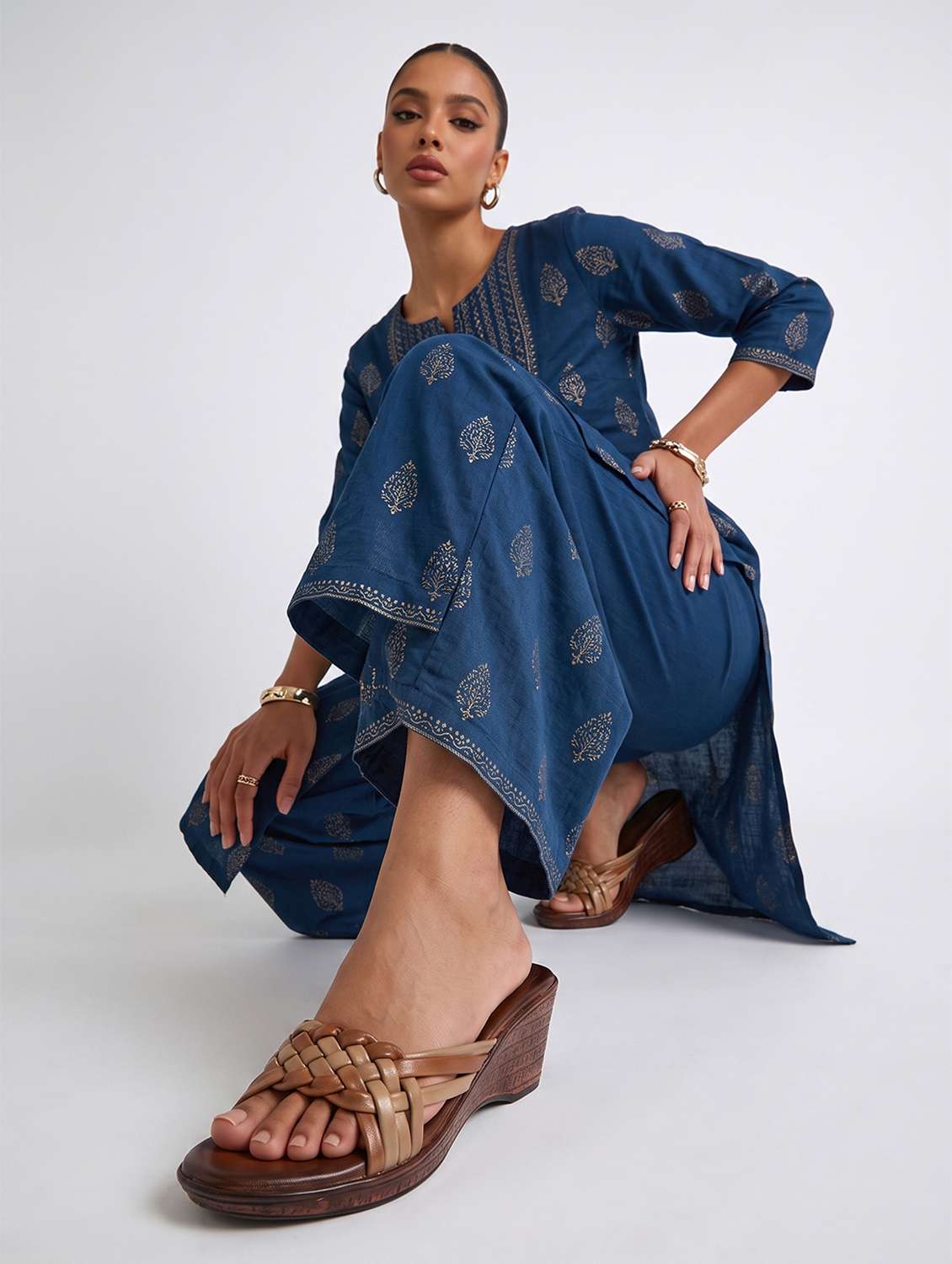 women textured slip on wedges - 22594900 -  Standard Image - 4