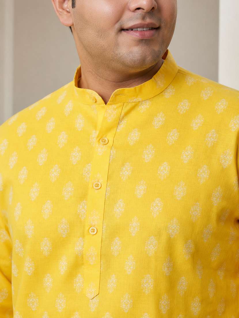 Men Printed Mandarin Neck Kurta Pyjama Set - 22595346 -  Standard Image - 4