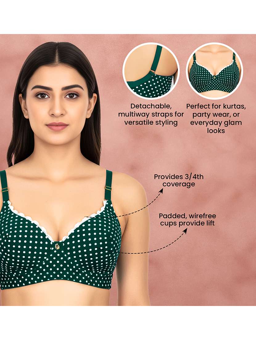 women printed three fourth coverage t-shirt bra - 22595499 -  Standard Image - 4