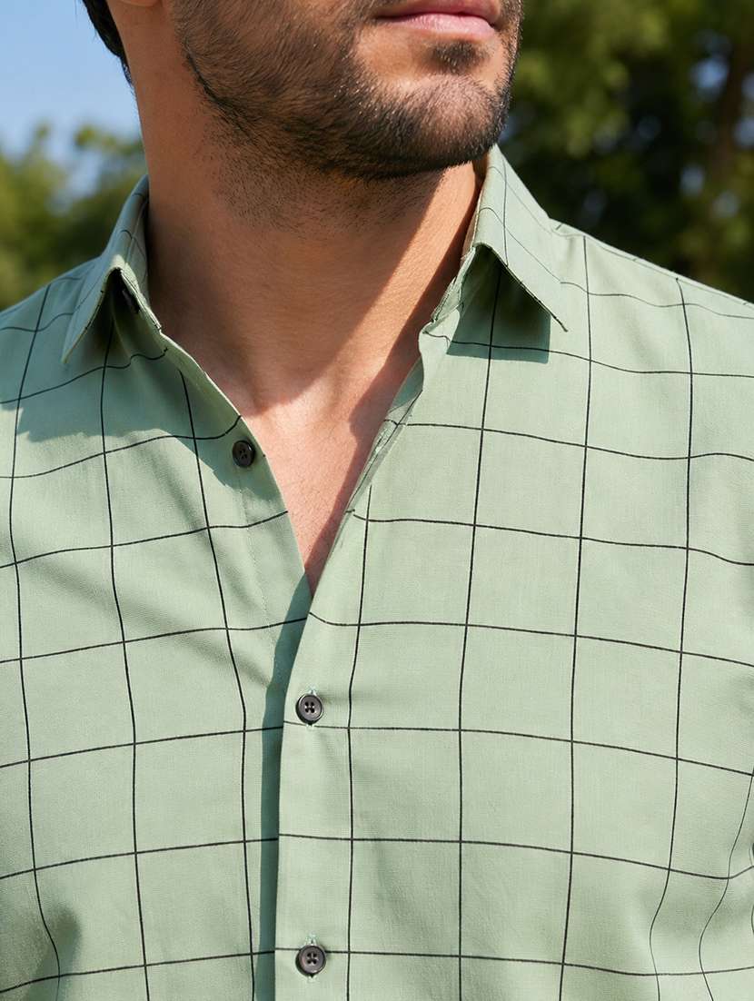 Men Checkered Long Sleeve Regular Fit Formal Shirt - 22595812 -  Standard Image - 1