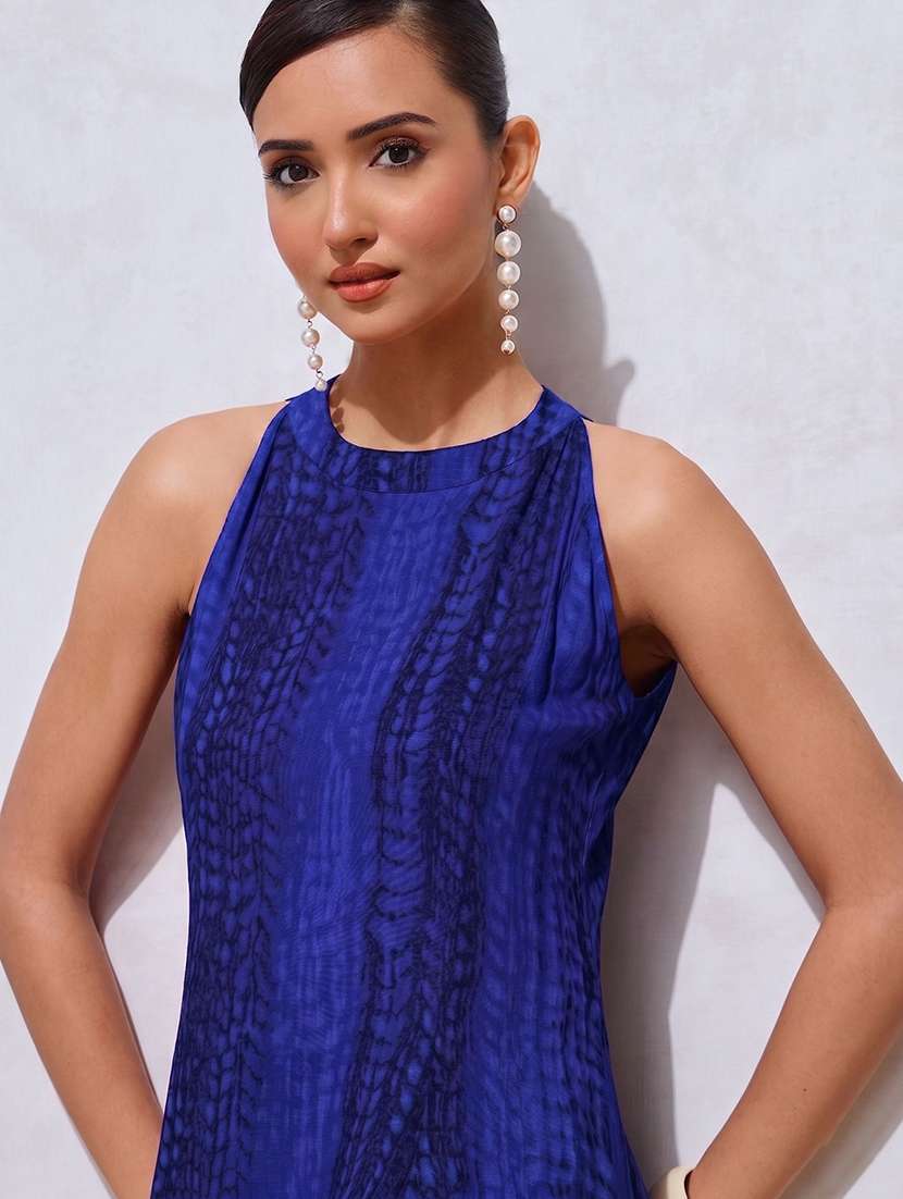 women printed sleeveless kurta pant set - 22595918 -  Standard Image - 1