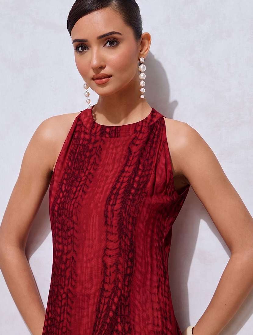 women printed sleeveless kurta pant set - 22595920 -  Standard Image - 1