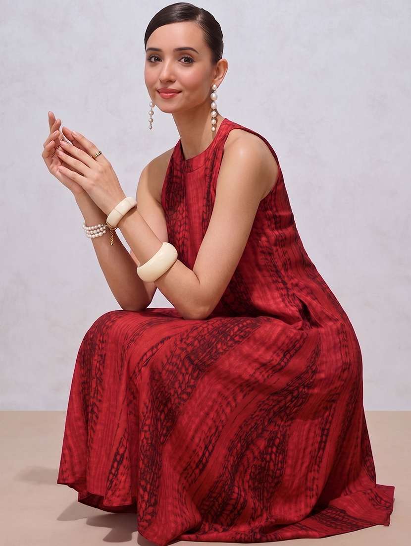 women printed sleeveless kurta pant set - 22595920 -  Standard Image - 4