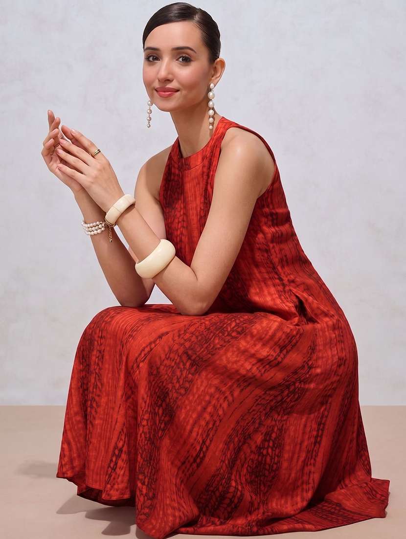 women printed sleeveless kurta pant set - 22595921 -  Standard Image - 4