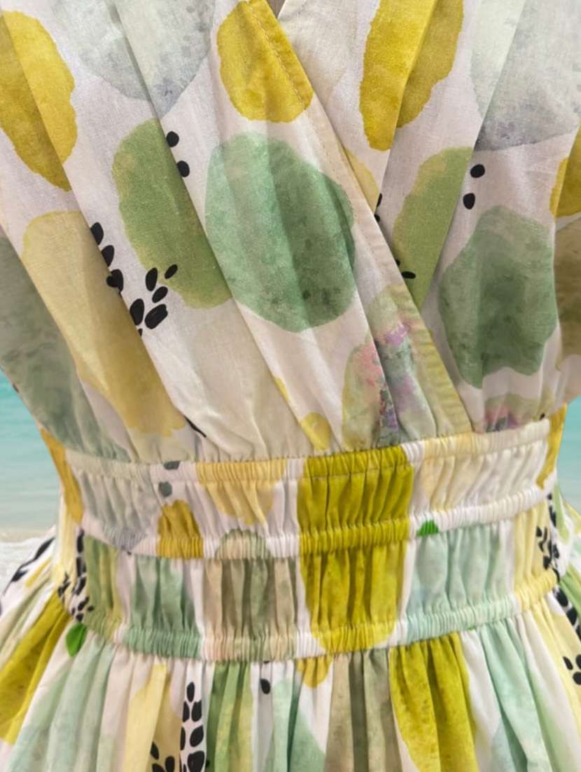 Women Printed Cap Sleeve Tiered Dress - 22595969 -  Standard Image - 1